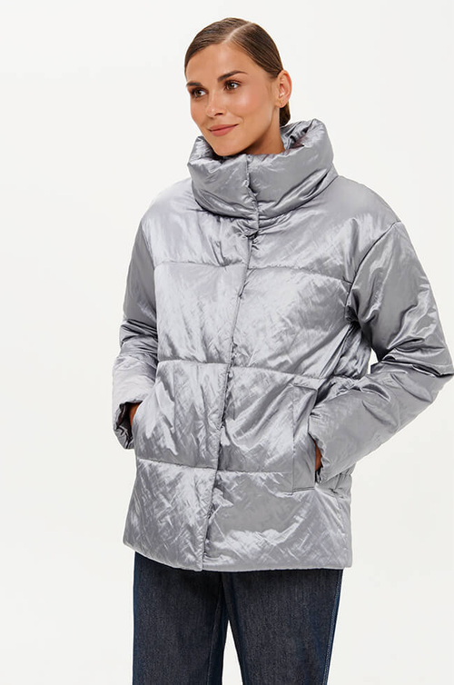 0114 Куртка женская (серо-зеленый)