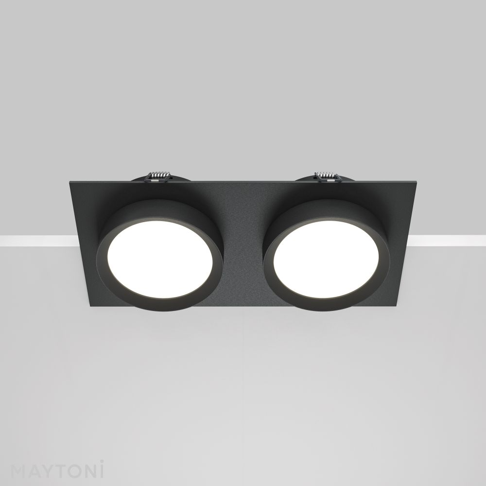 Светильник встраиваемый Maytoni Hoop DL086-02-GX53-SQ-B