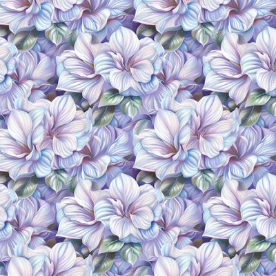 Весенний сад с сиреневыми цветами