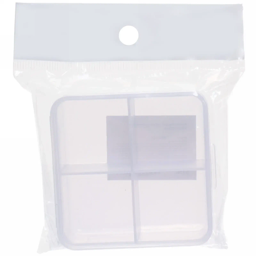 Таблетница - органайзер 4 ячейки «VOSTOKDOM», микс три цвета, 6.5*6.5*2.5см