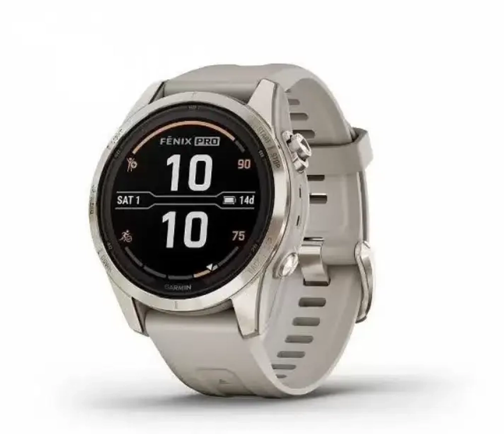 Умные часы Garmin Fenix 7S Pro Sapphire Solar, золотистый (Gold)