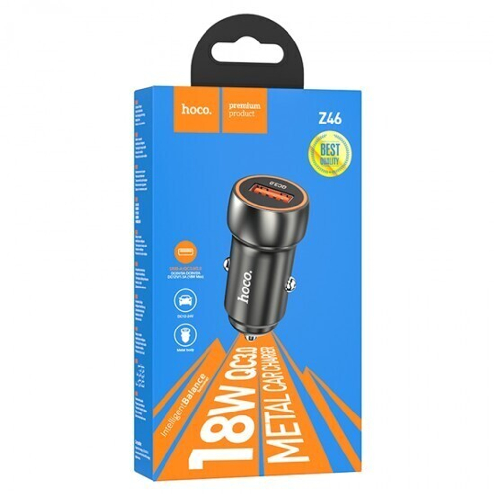 Автомобильное зарядное устройство Hoco Z46, 013343