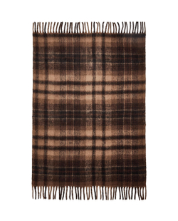 Zara Home плед из полиэстера, burgund, в полоску, 140x190 см