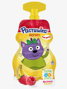 Йогурт Растишка обогащенный малина-банан 2,6% 70 г