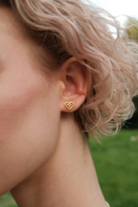 Серьги СЕРДЕЧКО позолота