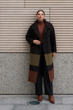 0090 Пальто женское (темно-коричневый)