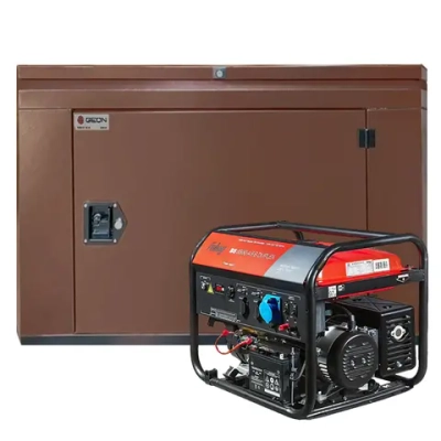 Генератор бензиновый FUBAG BS 8500 A ES DUPLEX с кожухом Geon 1400SS RAL 8017