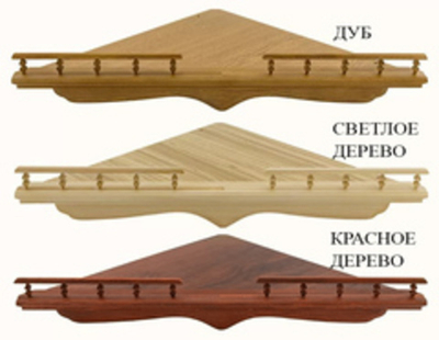 Полка прямая 3-х ярусная с резьбой ручной работы