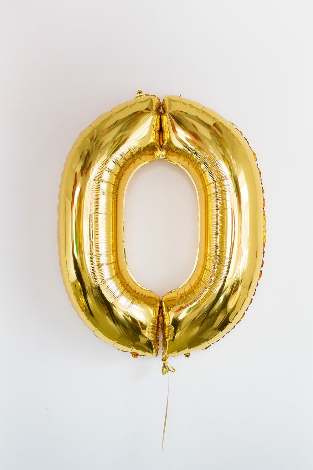 FM Шар 40" / 102 см "Цифра 0" Золото (БГ-60)  Изображение2