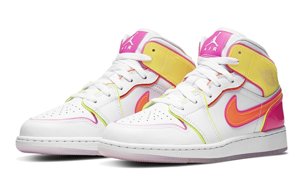 Jordan 1 Mid 'Edge Glow' GS