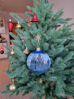 Шар стеклянный "Спас на крови",  ручная роспись