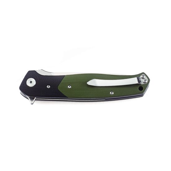 Складной нож Bestech Swordfish Black Green BG03A c клинком из стали D2, рукоять G10