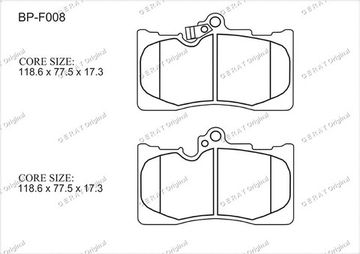 BP-F008 GS250, GS300, GS350, GS430, GS450h, GS460, IS250, IS350, Crown (перед)