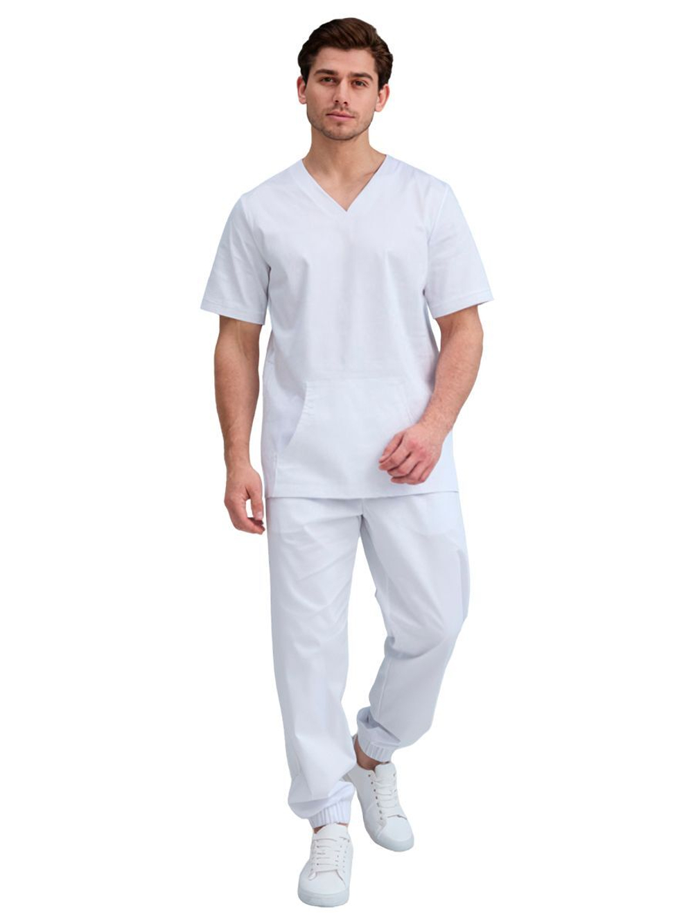 Туника медицинская мужская Dr. Nice с накладным карманом, белый, 50