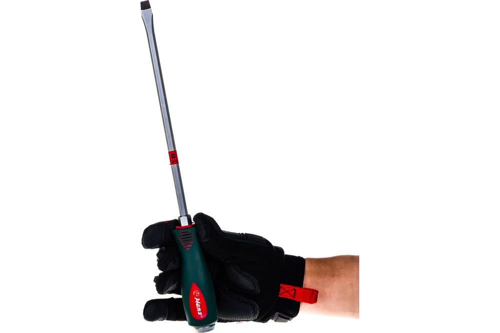 0516M9-10 отвертка шлиц силовая с мет.затыльником 9*250мм