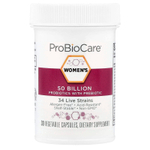 ProBioCare, Пробиотики для женщин с пребиотиками, 50 млрд, 30 растительных капсул