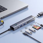 USB-C Хаб Baseus UltraJoy 7-Port AIR (HDMI4K@60Hz + 2xUSB-A3.0 + USB-C-PD + SD3.0 + TF3.0 + mj3.5mm)