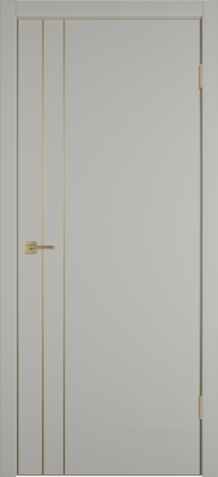 Двери межкомнатные Urban V ( Кромка золото алюминиевая с 4-х сторон)цвет: Emalex taupe