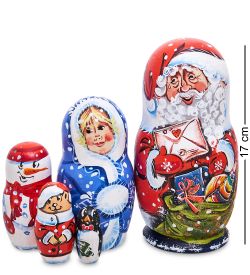 Народные промыслы МР-13/ 4-D Матрешка 5м «Семейка Деда Мороза»