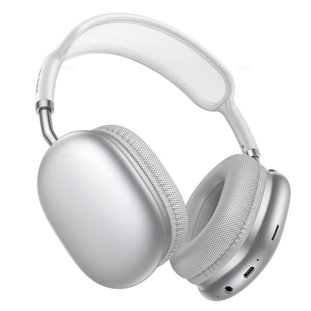 Накладные наушники Borofone BO36 (silver) (Краснодар склад)