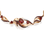 Браслет «Стихия огня» из комбинированного золота c гранатами Артикул: 05-0799-00-204-1111