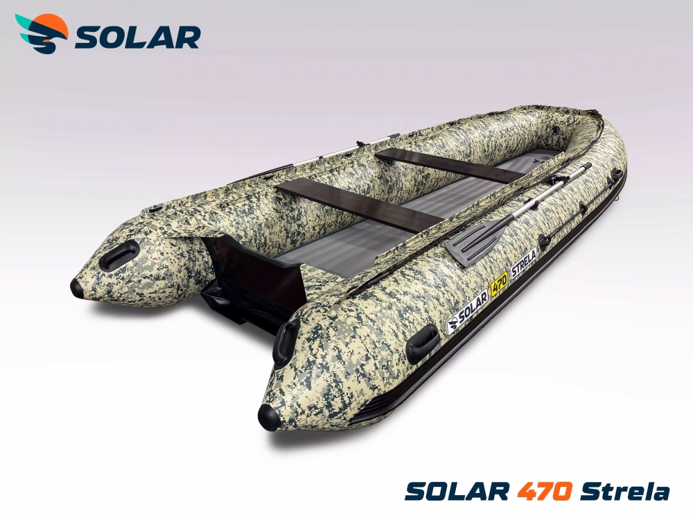 Лодка надувная моторная solar-470 strela jet tunnel