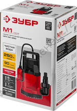 ЗУБР 250 Вт, дренажный насос с минимальным уровнем откачки (НПЧ-М1-250)