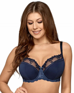 Бюстгальтер с полусшивными чашками с изысканным кружевом (Размер: 80B) (Цвет: бежевый)