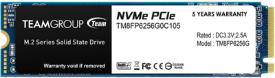 Твердотельный накопитель  256GB SSD TeamGroup MP33 M.2 NVMe R1600Mb/s W1300MB/s TM8FP6256G0C101