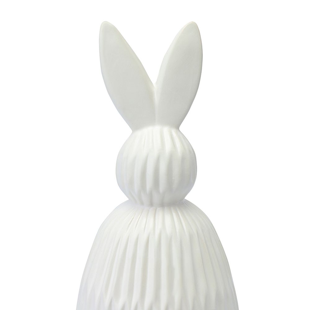 Декор из фарфора белого цвета Trendy Bunny из коллекции Easter Essential, 12,5х12,5x30,5 см