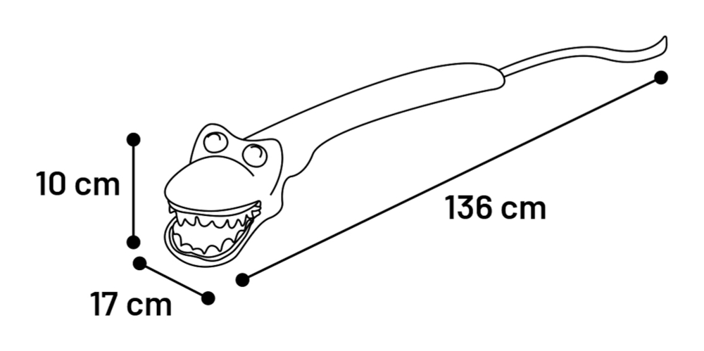 FLAMINGO Игрушка на руку для собак плюшевая "Крокодил", 110 см