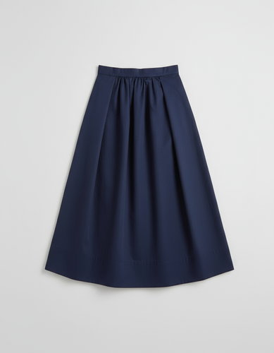 Расклешеная юбка-миди из хлопка-поплина