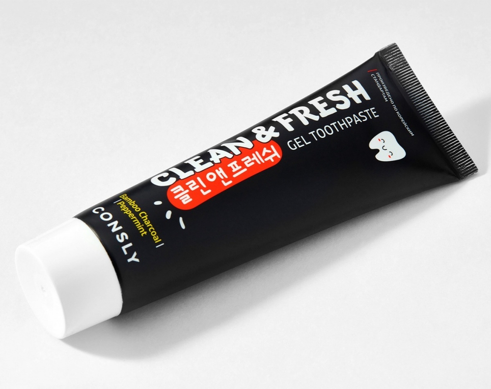 CNS Паста зубная гелевая Clean&Fresh с бамбуковым углем и перечной мятой Bamboo Charcoal & Peppermint Gel Toothpaste, 105г