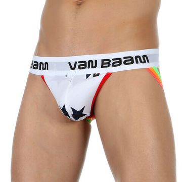 Мужские трусы джоки белые с принтом Van Baam 39328