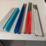 Гребень скребка PR-2 3х10 полиуретан синий 1000 мм.