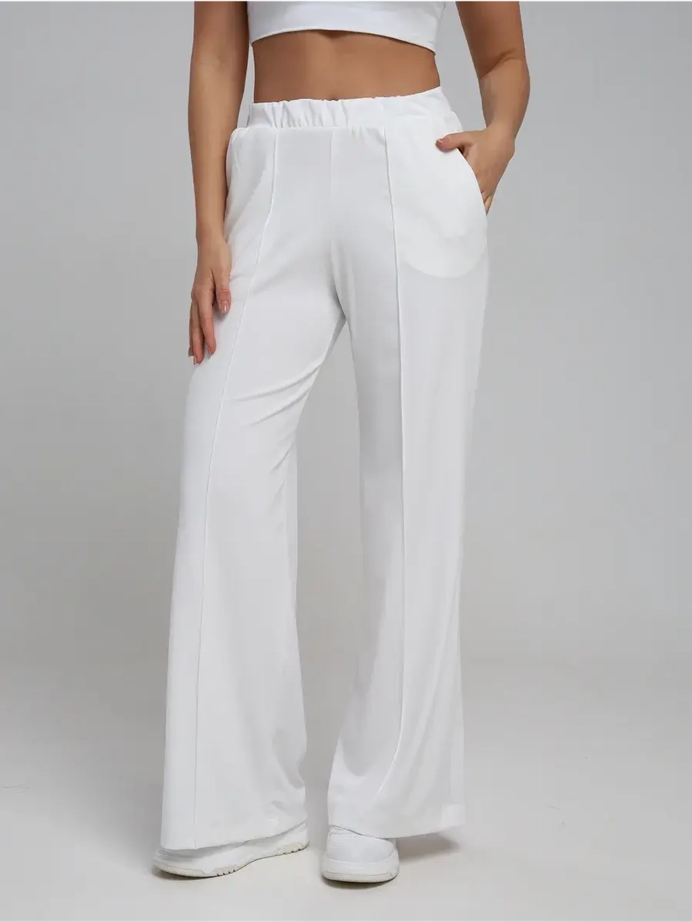 Брюки палаццо со стрелками клеш от бедра