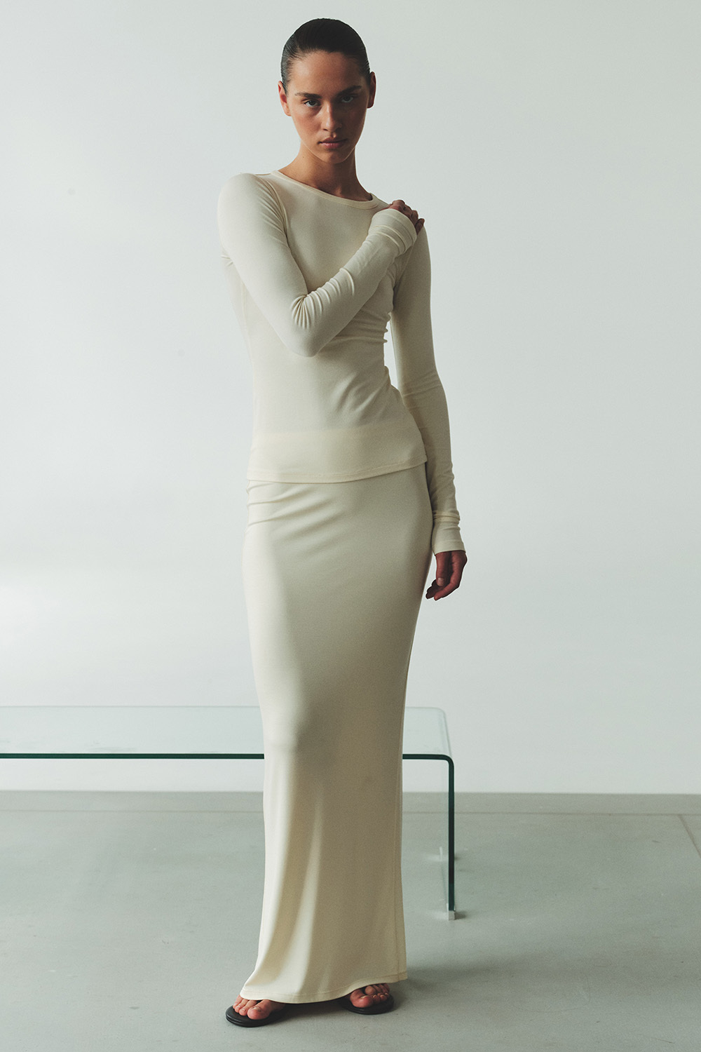 Юбка из модала GRACE Экрю