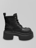 Ботинки FE41 однотонные на высокой подошве с узорами