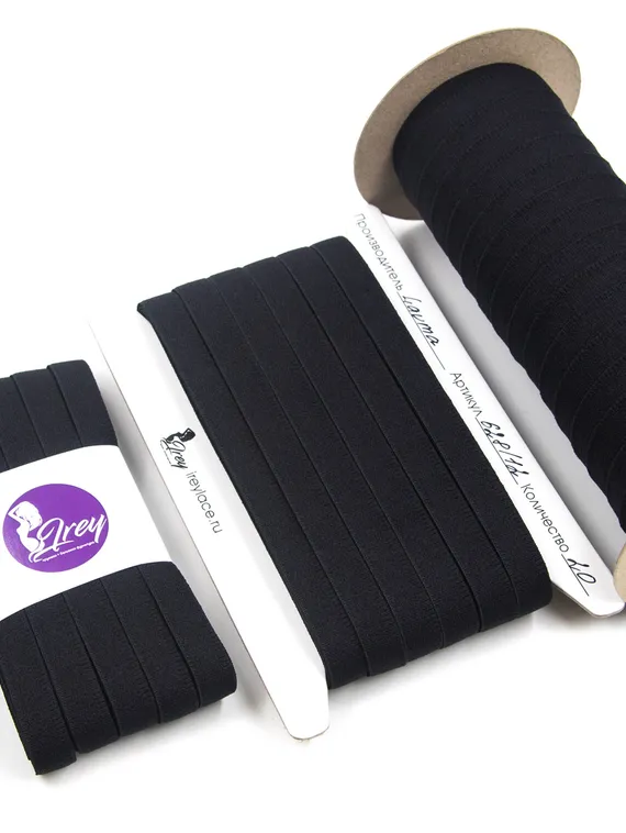 170 628/12 Резинка отделочная Lauma 12 мм, черный 170