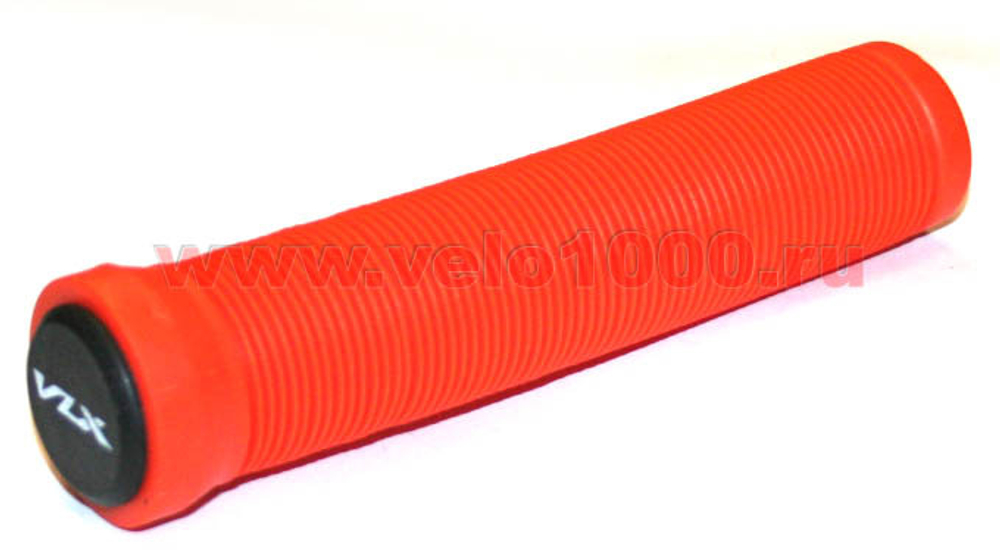 Грипсы без фланца, 145мм, с заглушками,оранжевые,мягкие, аналог Longneck Soft. VLX лого, без уп.
