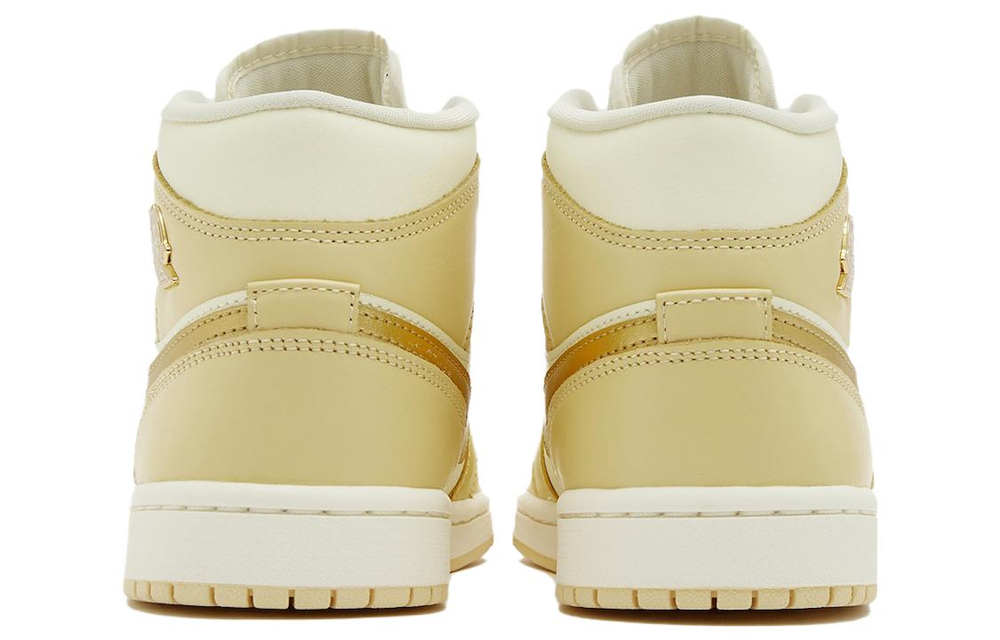 Jordan 1 Mid Se Pale Vanilla Metallic Gold Women"s