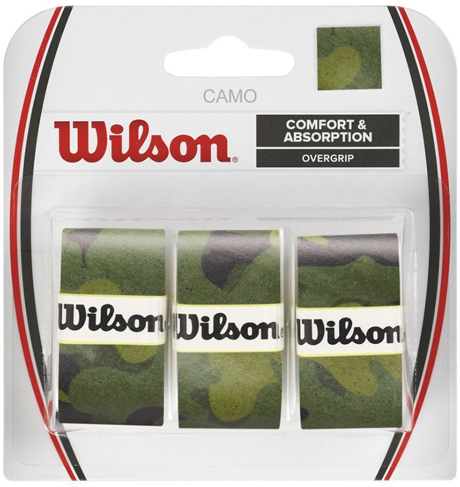 Намотки теннисные Wilson Camo Overgrip - green