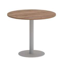 First Стол круглый KSPRG-1 Дуб Табак/Металл Серый 900*900*750