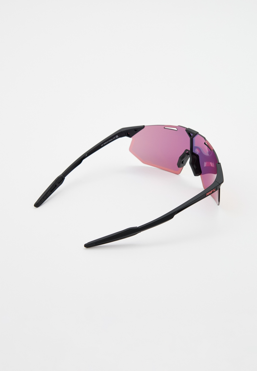 Спортивные очки 100% HYPERCRAFT SQ Soft Tact Black - HiPER Red Mirror Lens