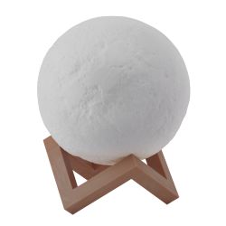 Ночник - светильник светодиодный ЭРА NLED-491-1W-W Луна аккумуляторный белый | Ночники