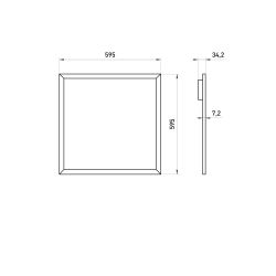 Светодиодная панель ЭРА SPL-510-W-65K-040 40Вт 6500К 3420Лм IP40 595x595x8 белая без драйвера с ушками
