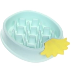 Миска для медленного кормления «Ананас», цвет голубой, 22*18*5см