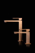 Cмеситель для умывальника Qubic Copper Brushed