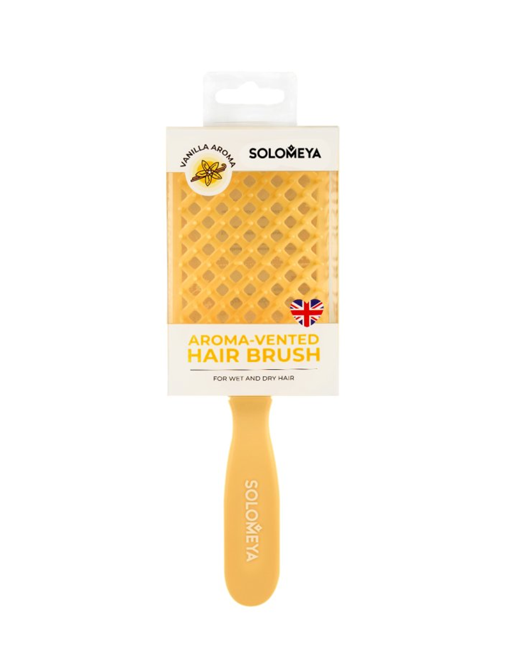 [Solomeya] Арома-расческа вентилируемая ВАНИЛЬ Aroma-Vented Hair Brush Vanilla, 1шт