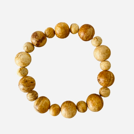 Браслет из больших и маленьких бусин из пало санто